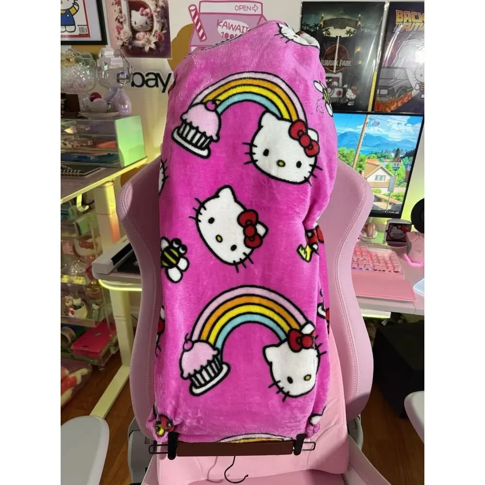 Hello Kitty Throw Blanket Silk Touch Pink Meow Rainbow Cupcake 2025 Sanrio